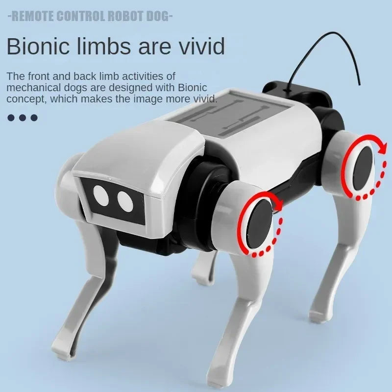 組み立て式ロボット犬おもちゃ・リモコン操作メカペット｜DIY知育ロボット玩具｜四足歩行ロボットペット｜STEM学習対応｜子ども向け組み立ておもちゃ