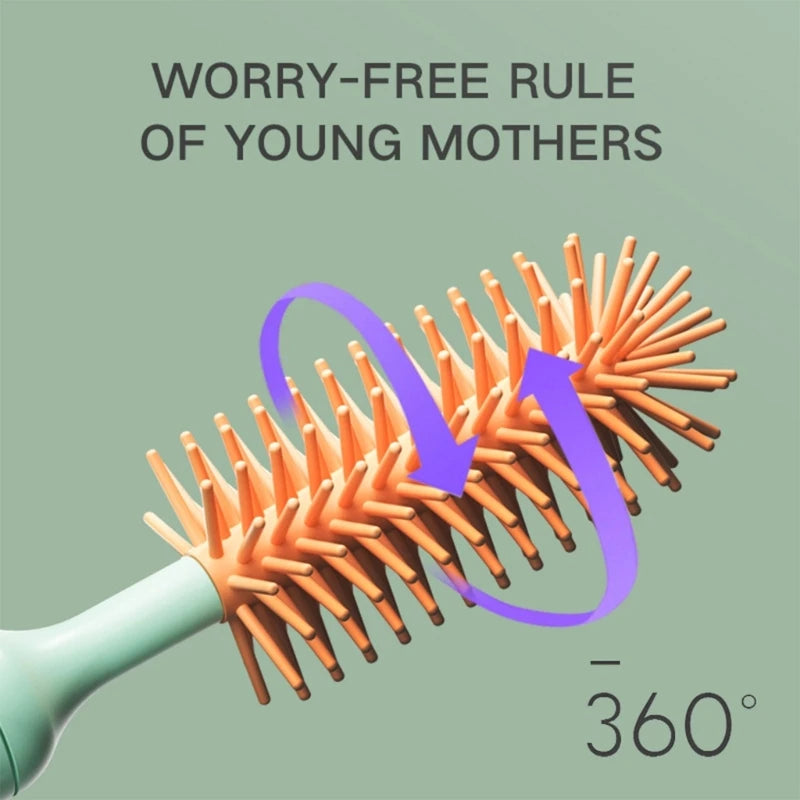 電動哺乳瓶ブラシ シリコン製｜哺乳瓶・マグ・ストローブラシセット｜USB充電式ボトルクリーナー｜赤ちゃん用ボトル洗浄ブラシ｜育児時短アイテム